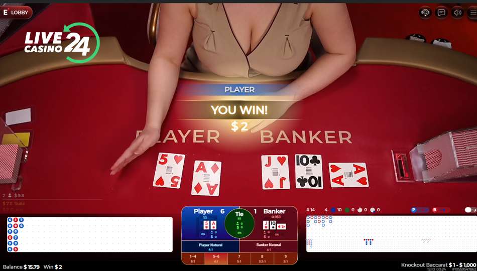 Knockout Baccarat Pagamento