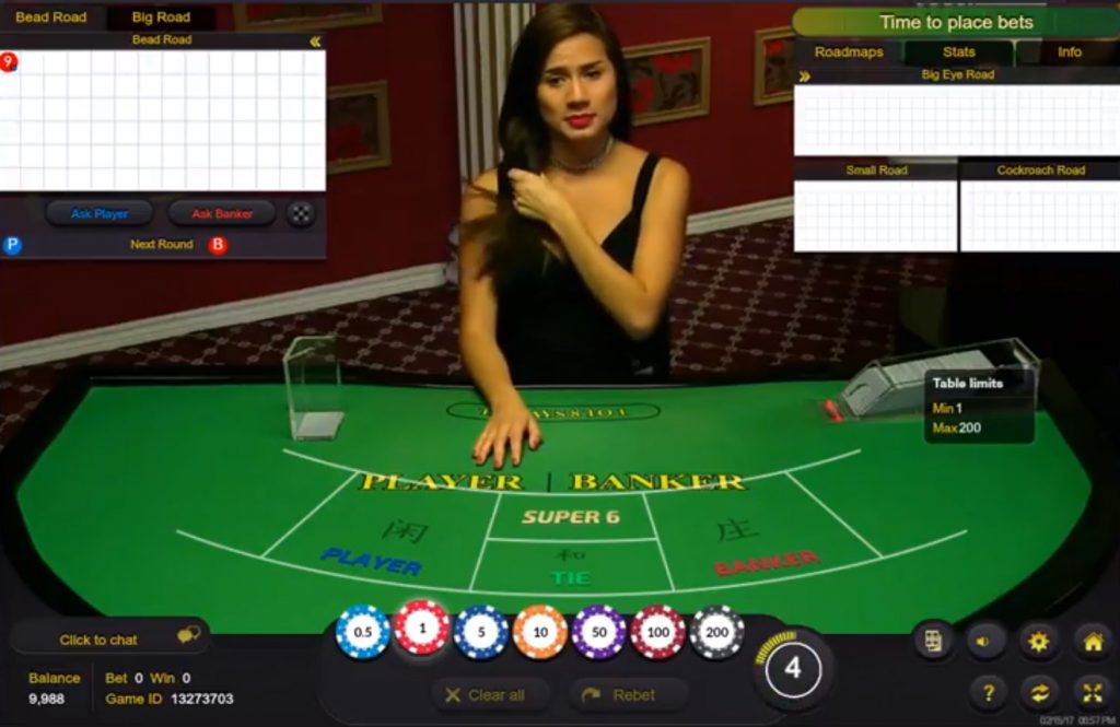 Live Baccarat Super 6