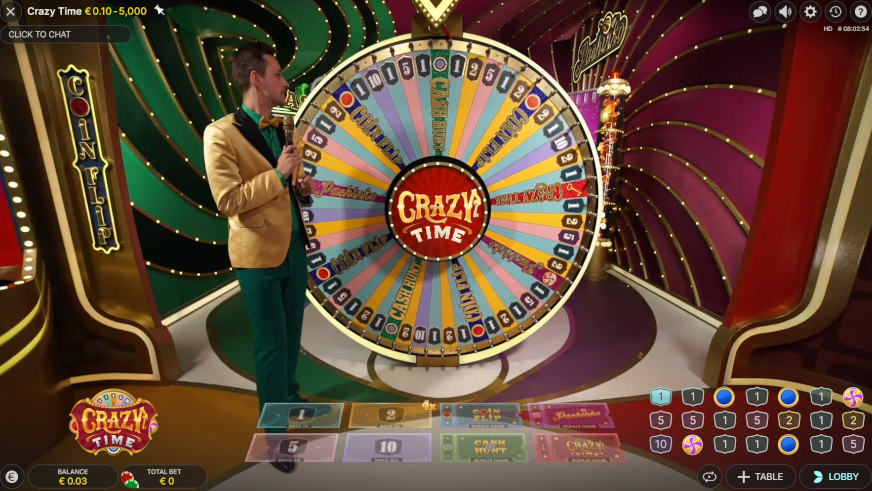 Crazy Time is all about giant Money Wheel