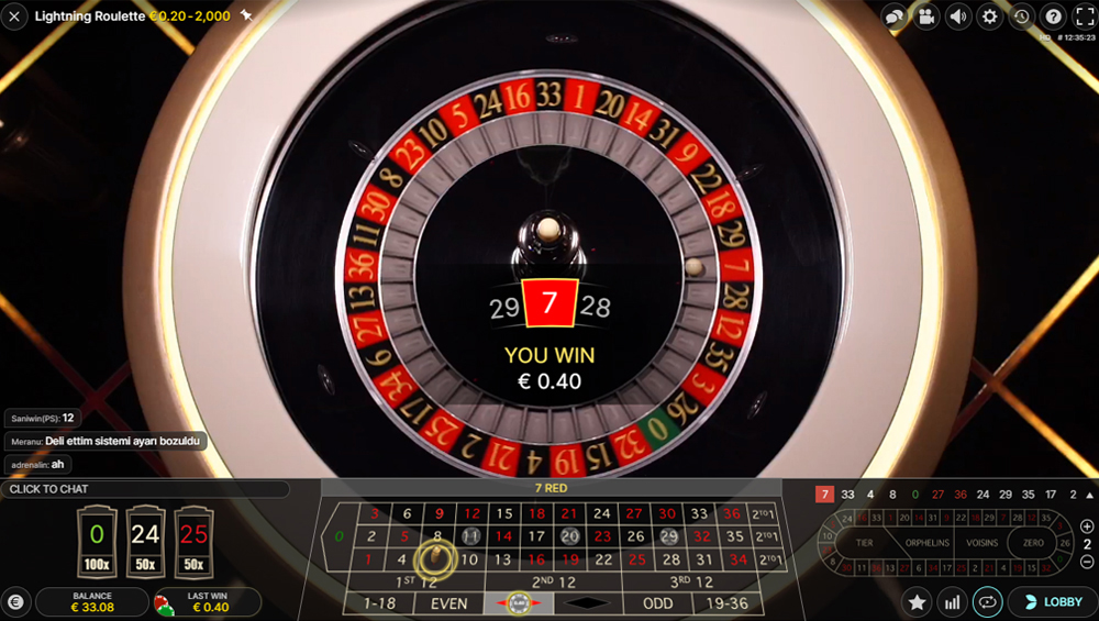 Lightning Roulette screenshot NL