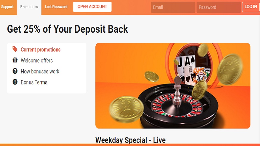 LeoVegas Casino Has Started Running a New Weekday Special Live Promotion!