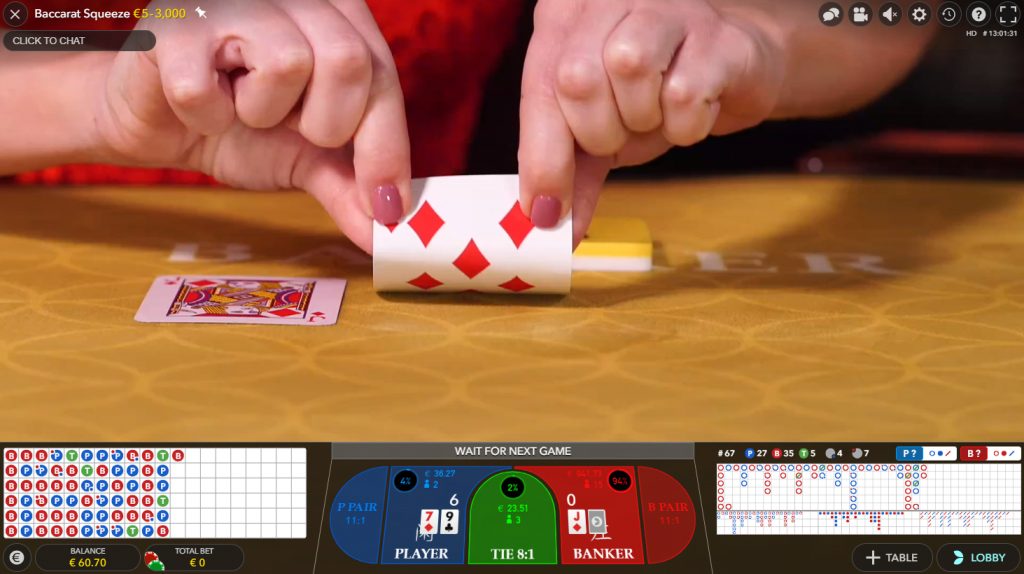 Baccarat Squeeze live casino