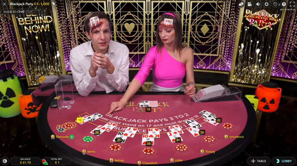 Blackjack Party live casino