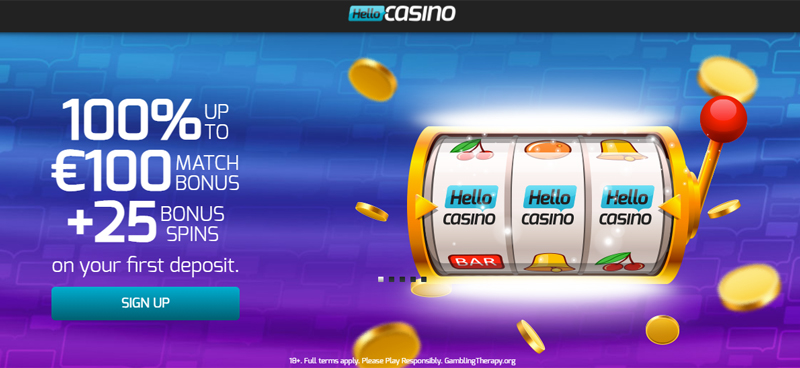 Nice Welcome Bonus at Hello Casino