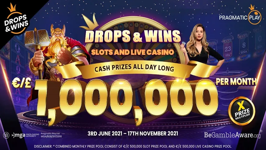 Pragmatic Play Extends Its Slots Drops & Wins Promo to Live Casino Games, Giving Away a Total of €/£1,000,000!