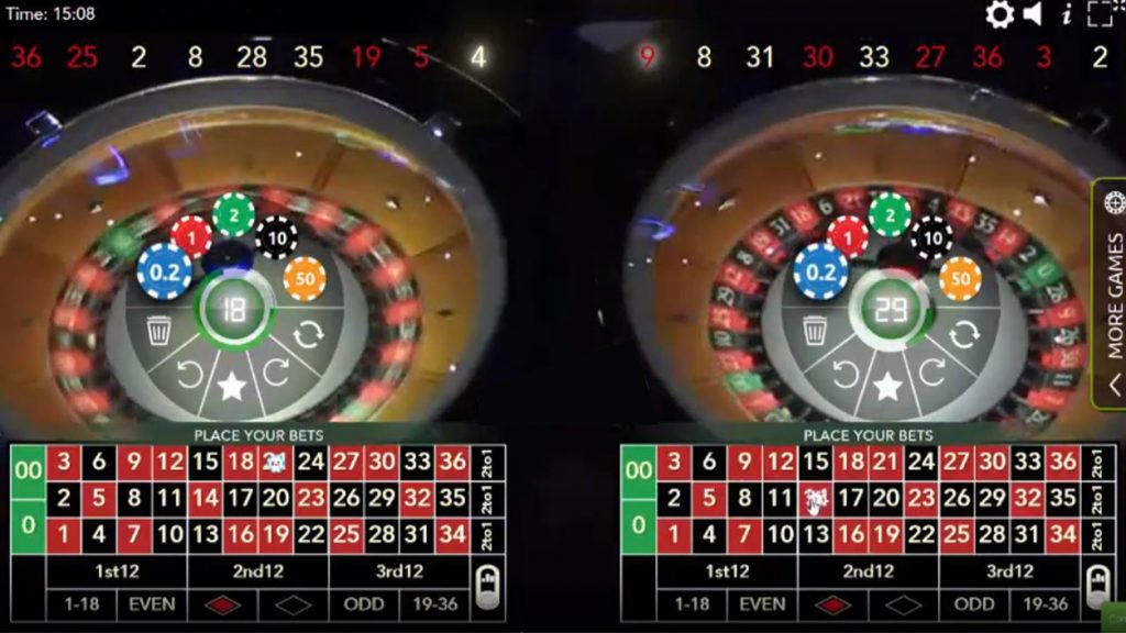 double wheel roulette en direct