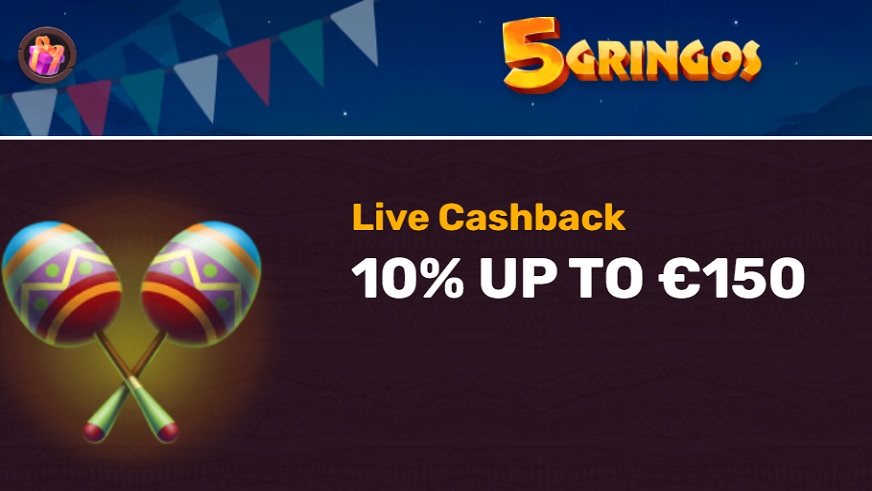 Introducing 5Gringos’ Live Casino Cashback Offer – Do Not Miss It Out!
