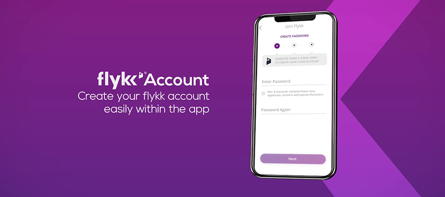 Use flykk on your mobile to deposit