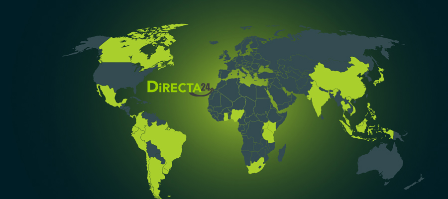Directa24 is accepted in many countries