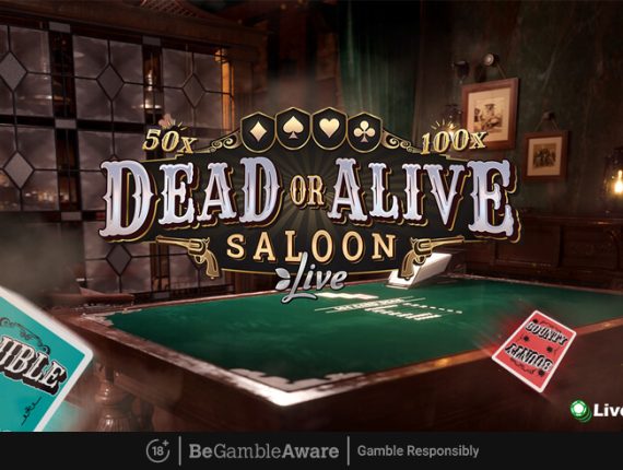 Visit the Wild West in Dead or Alive: Saloon Live Card Games by Evolution
