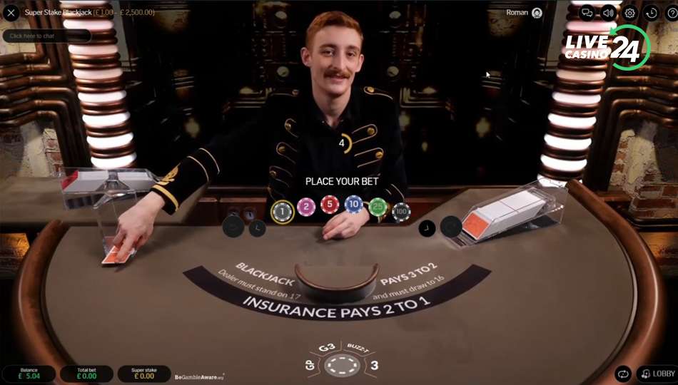 Place your bets at super stake blackjack
