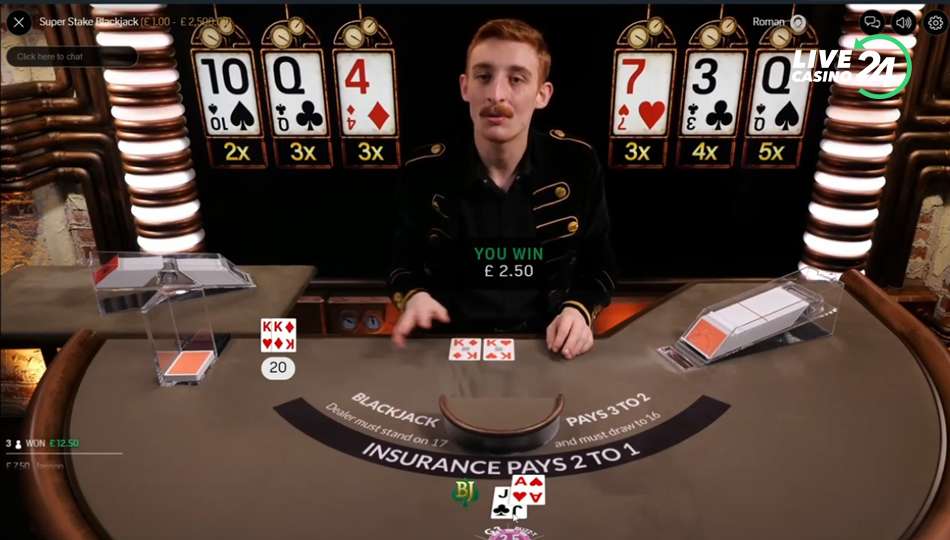 Winnings are paid Super stake blackjack