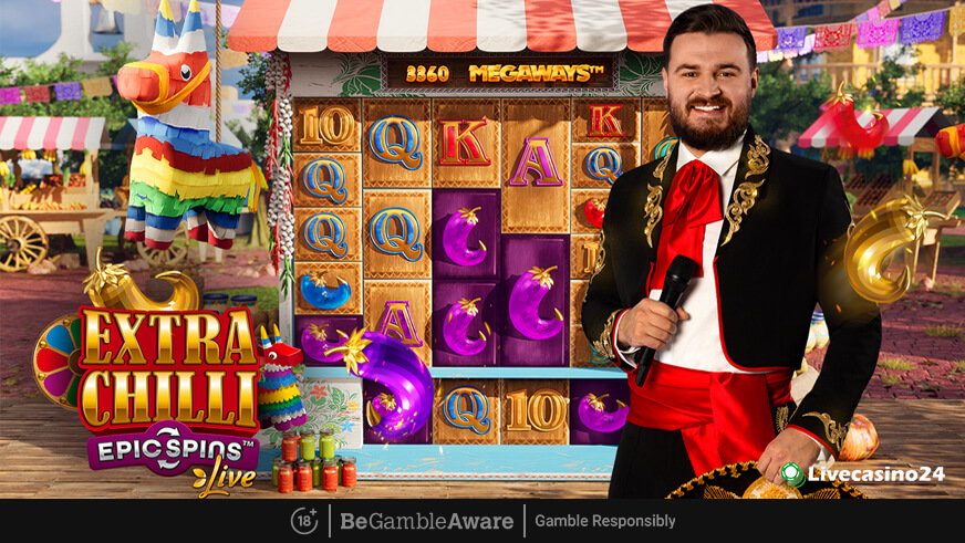 Prepare for the Hottest Chilli Ever in Extra Chilli Epic Spins Live Slot by Evolution