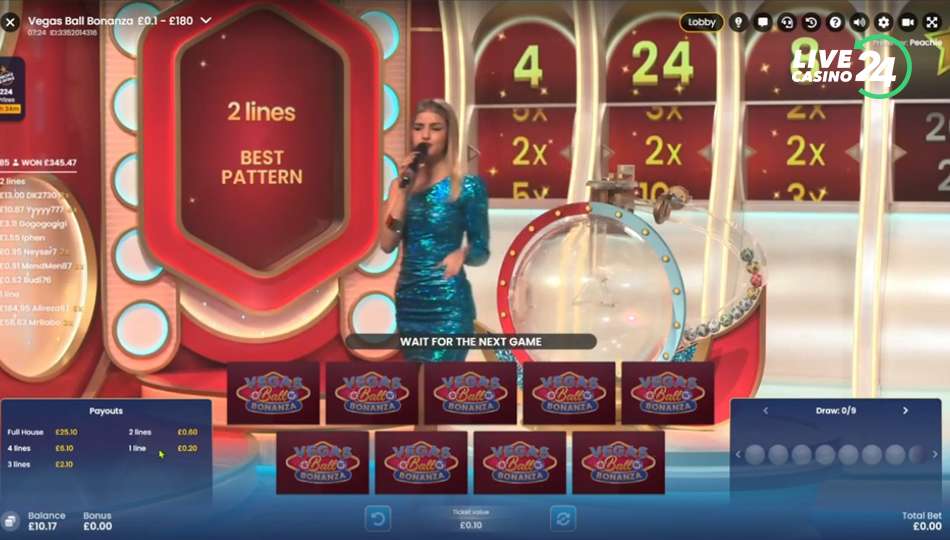 Escolha suas cartas no Vegas Ball Bonanza