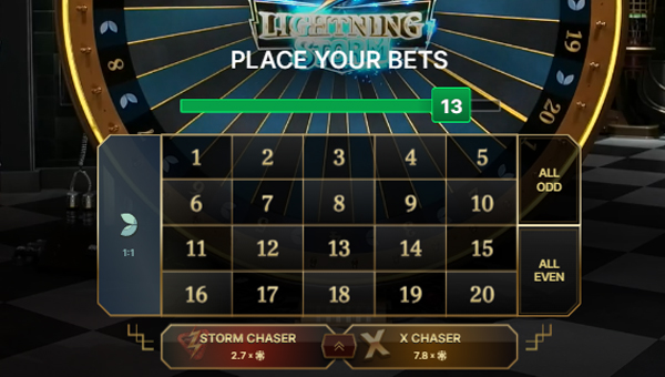 Betting options at Lightning Storm LC24