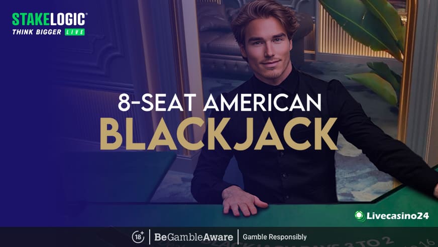 Stakelogic Live Premiers 8-Seat American Blackjack