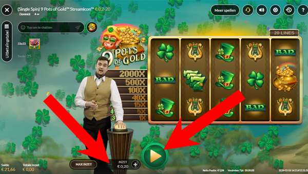 9 pots of gold betting time
