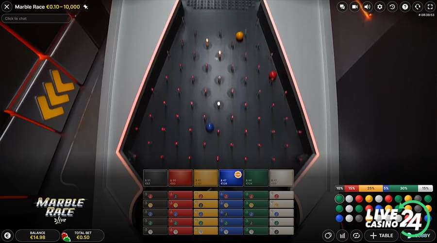 Fourth step in playing Marble Race Live game
