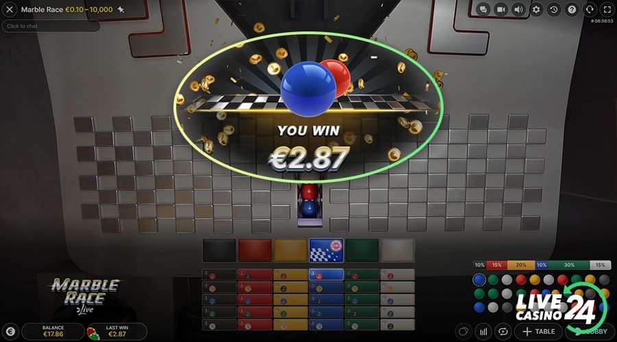 Fifth step in playing Marble Race Live game