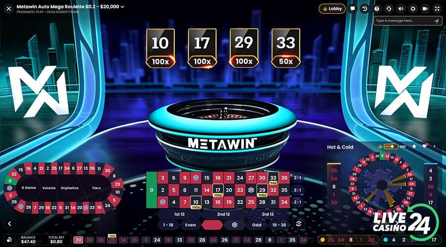 Third step in playing Auto Mega Roulette