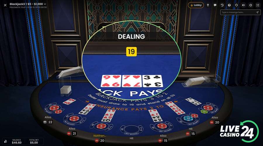 Fifth step in playing Blackjack X casino game