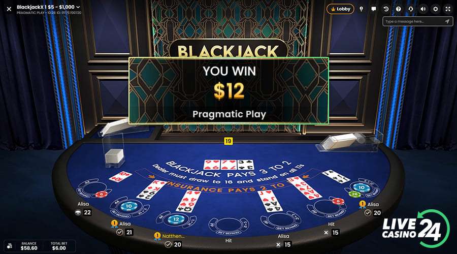 Sixth step in playing Blackjack X casino game