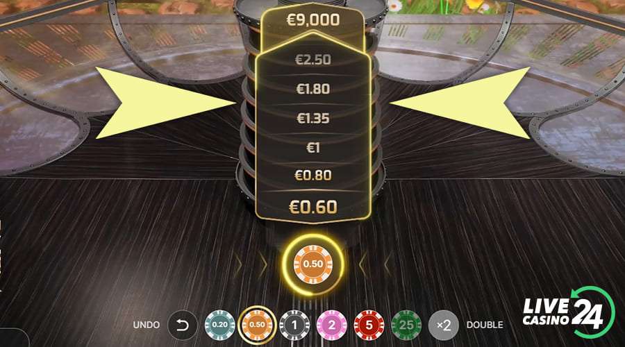 Terceiro passo para jogar o jogo de cassino Cash or Crash