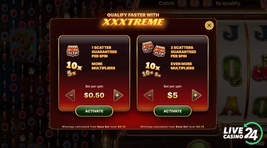 Fourth step in playing Crazy Coin Flip live casino game