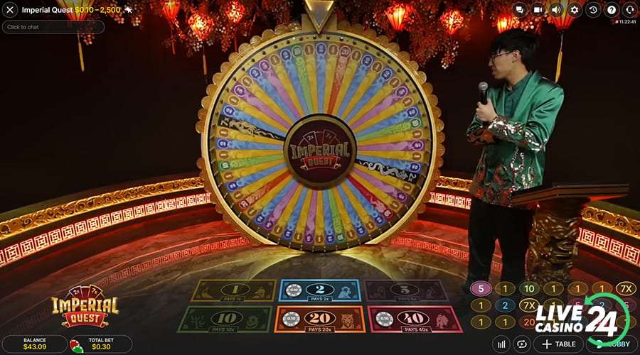 Quarto passo para jogar o jogo de cassino ao vivo Imperial Quest