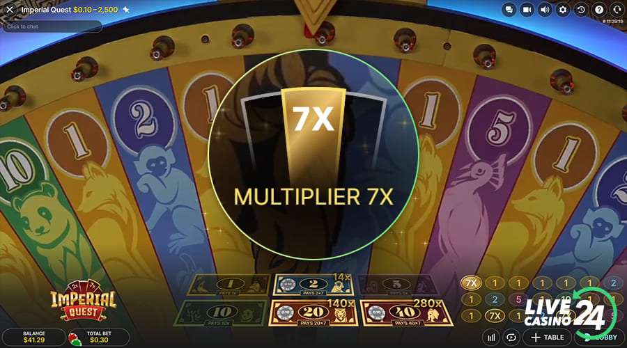 Sexto passo para jogar o jogo de cassino ao vivo Imperial Quest
