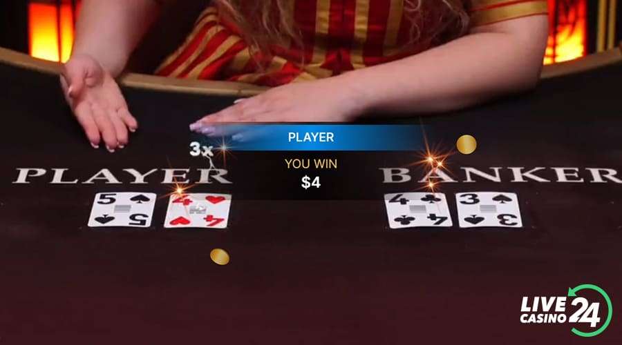 Sixth step in playing XXXTreme Lightning Baccarat live game