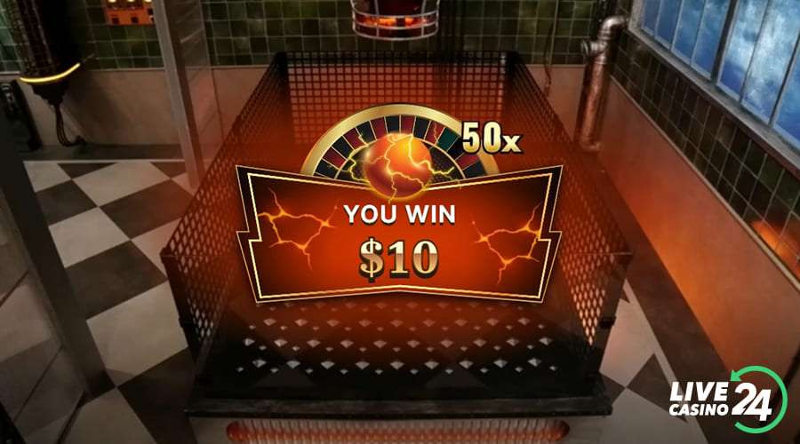 Oitavo passo para jogar o jogo de cassino ao vivo Fireball Roulette.