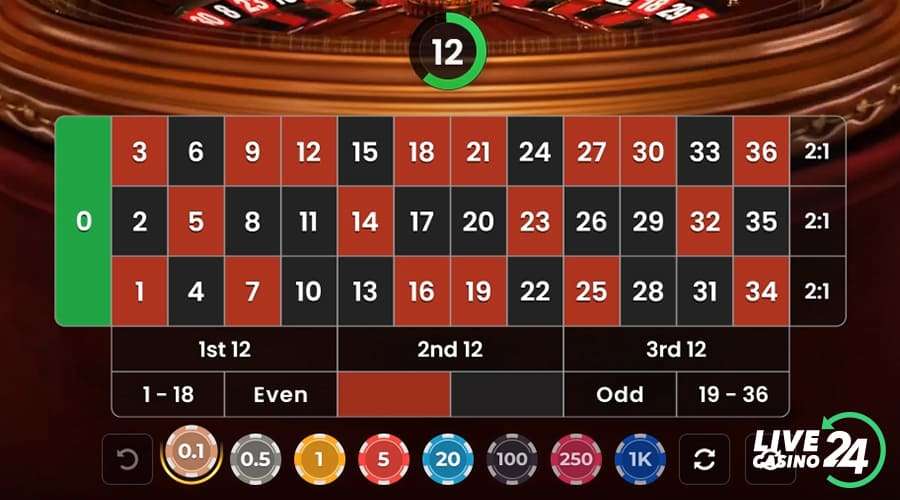 Second step in playing Immersive Roulette Deluxe live casino game