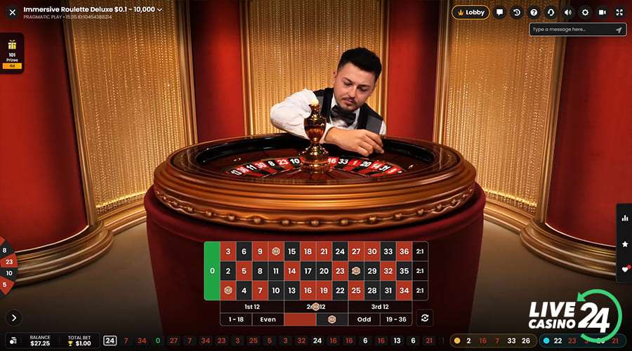 Third step in playing Immersive Roulette Deluxe live casino game