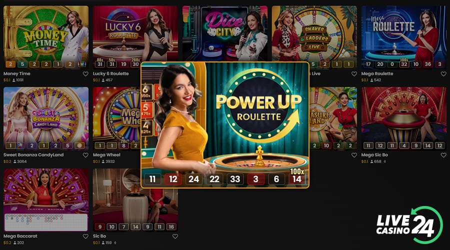 First step in playing PowerUp Roulette