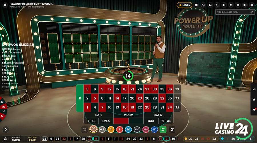 Second step in playing PowerUp Roulette