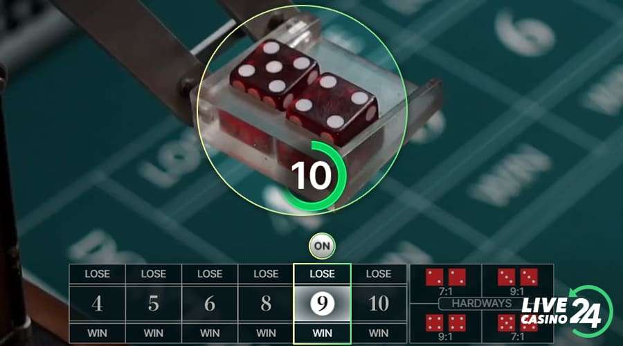 Fifth step in playing Craps live casino game