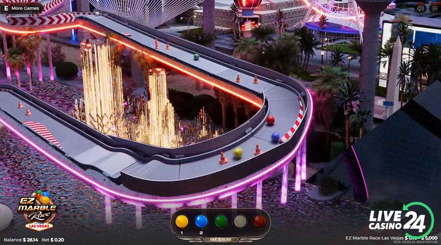 Terceiro passo para jogar o jogo de cassino EZ Marble Race Las Vegas