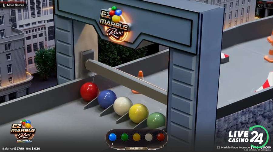 Segundo passo para jogar o jogo de cassino EZ Marble Race Monaco