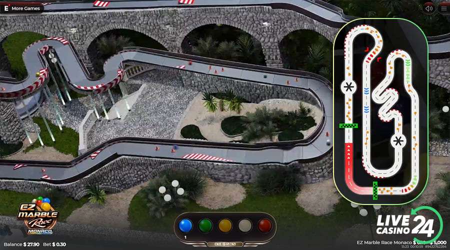 Terceiro passo para jogar EZ Marble Race Monaco jogo de cassino