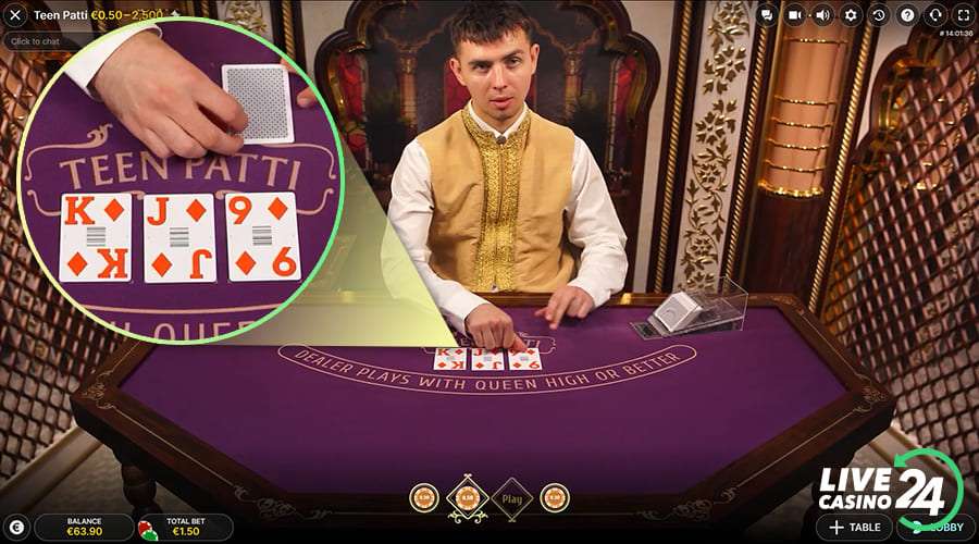 Second step in playing Teen Patti Live
