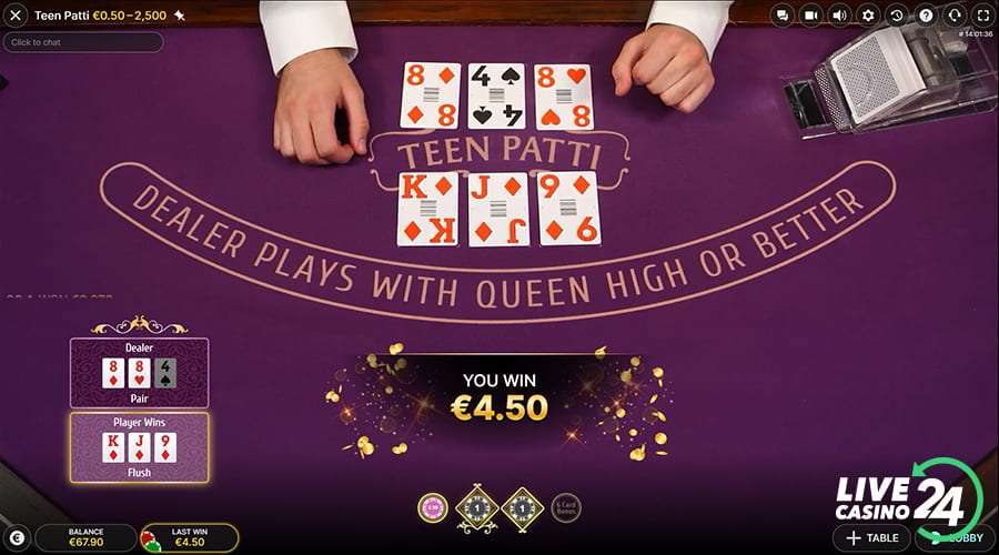 Seventh step in playing Teen Patti Live