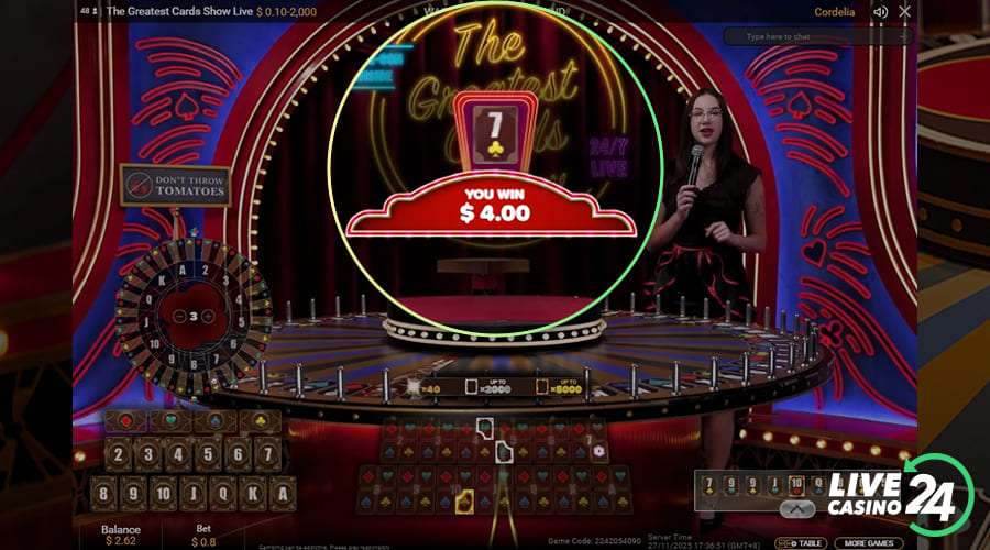 Quarto passo para jogar The Greatest Cards Show