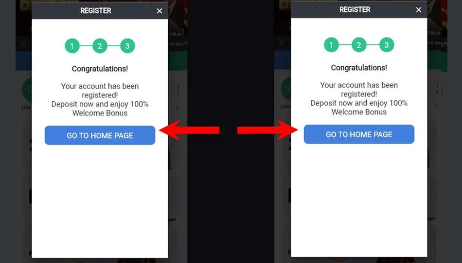 How to register at Rajabaji step 3 livecasino24