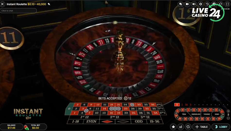 Instant Roulette Assista à Roda
