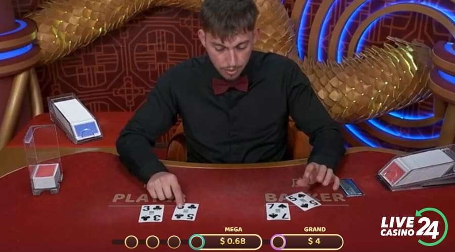 Third step in playing Grand Bonus Baccarat live casino game