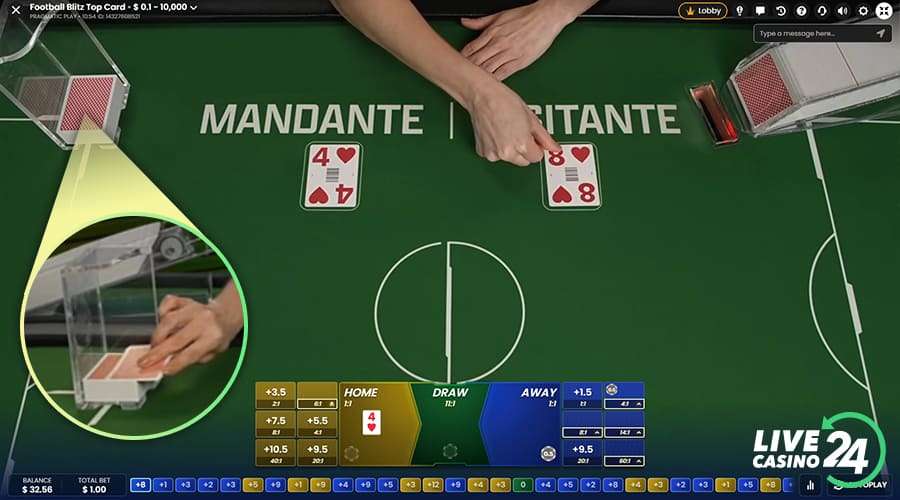 Terceiro passo para jogar o jogo de cassino ao vivo Super Trunfo