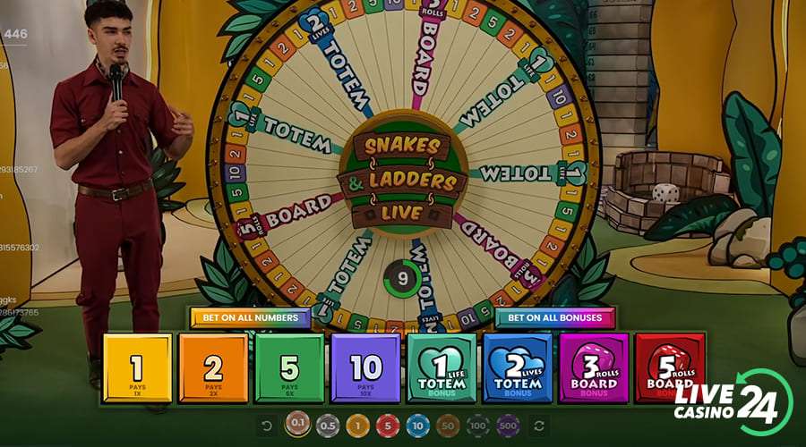 Primeiro passo para jogar o game show Snakes & Ladders Live