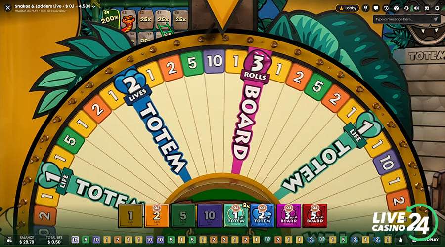 Terceiro passo para jogar o game show Snakes & Ladders Live