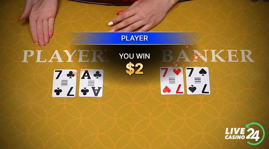 Third step in playing Live Speed Baccarat by Evolution